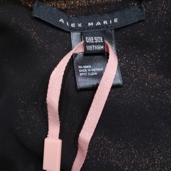 Gold Bronze Metallic Tiered Ruffle Hem Dress Size 16 Shawl Included NWOT - Picture 9 of 14